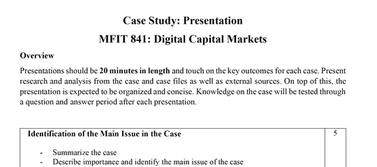 Evaluation Rubric for Knight Capital Presentation
